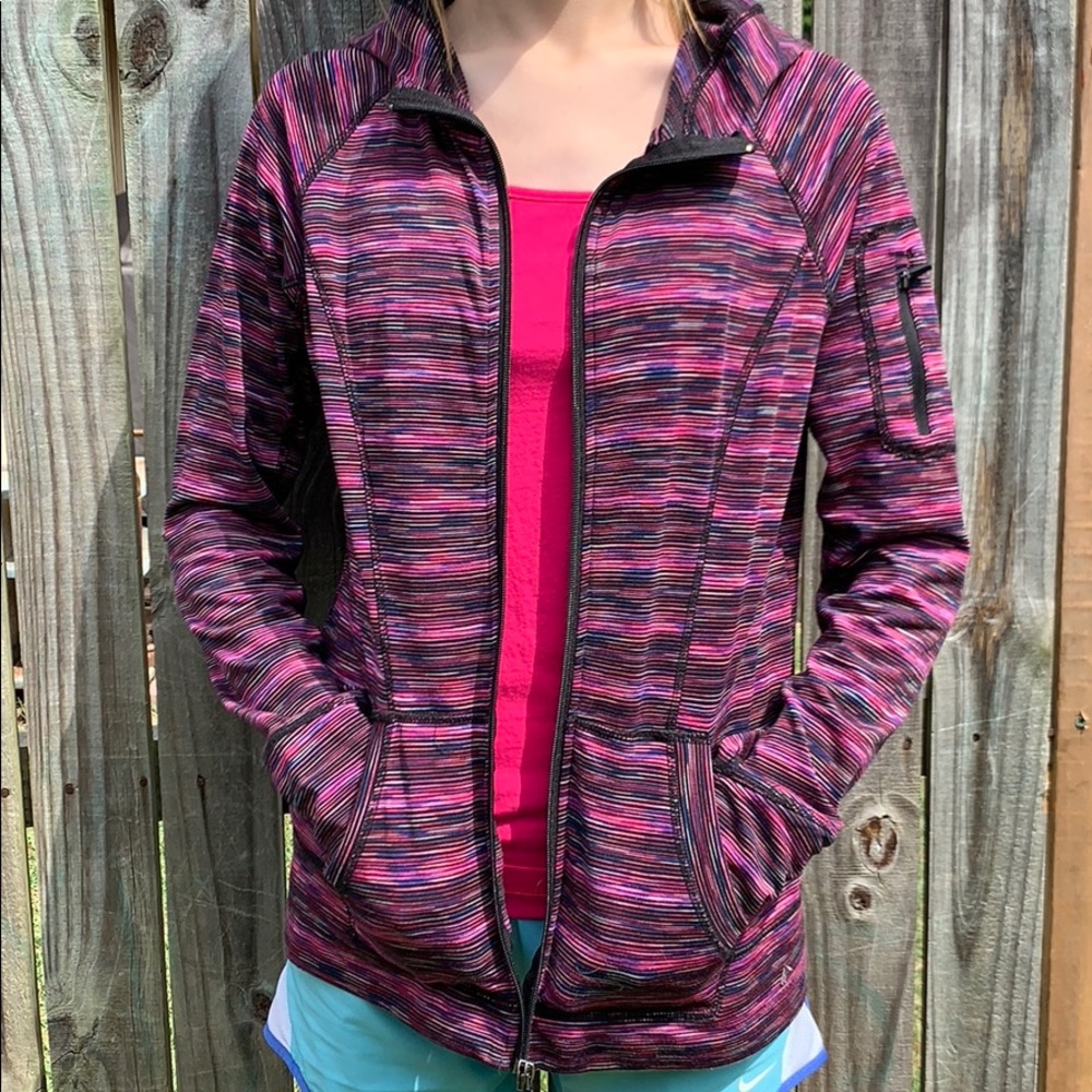 Active wear light weight hooded jacket